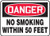 OSHA Danger Safety Sign: No Smoking Within 50 Feet, Dura-Plastic, 7"x10"