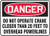 OSHA Danger Safety Sign: Do Not Operate Crane Closer Than 20 Feet To Overhead Powerlines, Dura-Plastic, 7"x10"