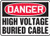 OSHA Danger Safety Sign: High Voltage - Buried Cable, Dura-Plastic, 10"x14"