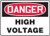 OSHA Danger Safety Sign: High Voltage, Aluminum, 7"x10"