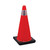 28" Orange  Traffic Cone w/ 4" Upper Collar, Black Base