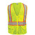 VEA VEA-505-ST-LM ANSI Class 2 5-Point Breakaway Contrasting DOT High-Visibility Safety Vest, Small , 100% Knit Polyester Mesh, Fluorescent Lime
