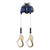 8' FT-X™ Cable Class 2 Leading Edge Personal SRL-P, Twin-leg with Steel Narrow Nose Rebar Hook
