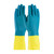 Assurance® 52-3670 Chemical-Resistant Gloves, XL, Neoprene, Blue/Yellow