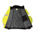RADWEAR™ SJ11QB-3ZGS Bomber High-Visibility Weather-Proof Safety Jacket with Attached Hood, L, Black/Green, Polyester