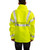 Eclipse Arc & Flash Fire Resistant Class 3 Jacket, Attached Hood In Collar, Lime, Small