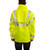 Eclipse Arc & Flash Fire Resistant Class 3 Jacket, Attached Hood In Collar, Lime, Medium