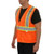 RAF RAF-586-ET-OR ANSI Class 2 Economy High-Visibility Safety Vest, XL, 100% Woven Polyester Mesh, Orange