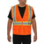 RAF RAF-586-ET-OR ANSI Class 2 Economy High-Visibility Safety Vest, XL, 100% Woven Polyester Mesh, Orange