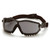 Pyramex® GB1820ST Safety Goggles, V2G Series, Vented Black PVC Frame, Gray Polycarbonate Anti-Fog Lens