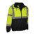 RAF RAF-413-GT-LB Bomber High-Visibility Waterproof Safety Jacket with Detachable Hood, 5X, Black/Fluorescent Lime, 100% Polyester