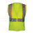 Hi-vis economy vest with contrasting tape, zippered-Lime-2X