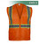 Hi-vis economy vest with contrasting tape, zippered-Orange-4X