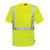 VEA® VEA-102-CT-LM ANSI Class 2 High-Visibility Short Sleeve Safety Shirt, XL, 100% Polyester, Fluorescent Lime
