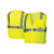 Pyramex® RVZ2110 ANSI Class 2 High-Visibility Safety Vest, L, 100% Polyester Mesh, Lime
