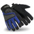 HexArmor® Chrome Series® 4018 Mechanic's Gloves, L, Synthetic Leather, Black/Blue