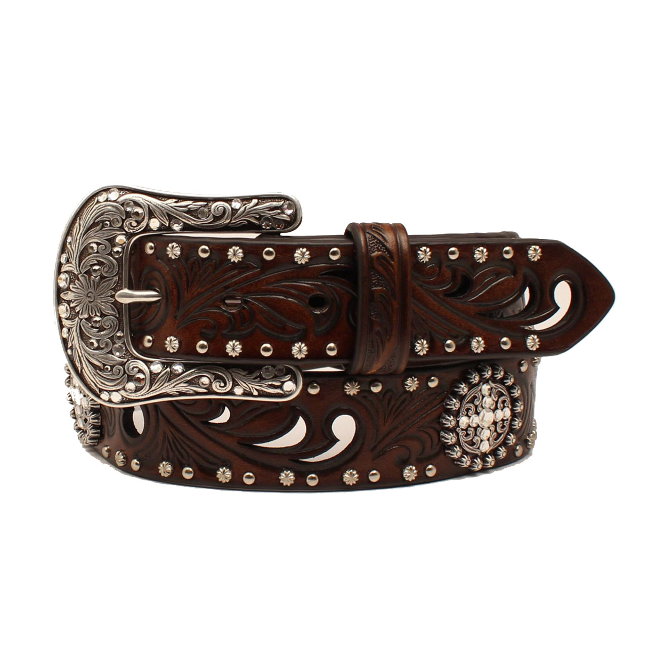 Lds Embossed Pattern Belt w Circle Cross RS Conchos - A1518602 - Stages ...