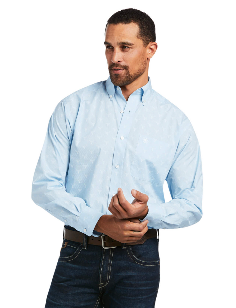 Men's JAI Classic LS Shirt - Cerulean - 10039258 - Stages West