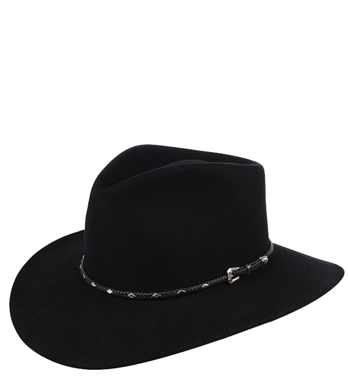 Stetson Diamond Jim 5X Rabbit Fur Felt Western Hat - Black