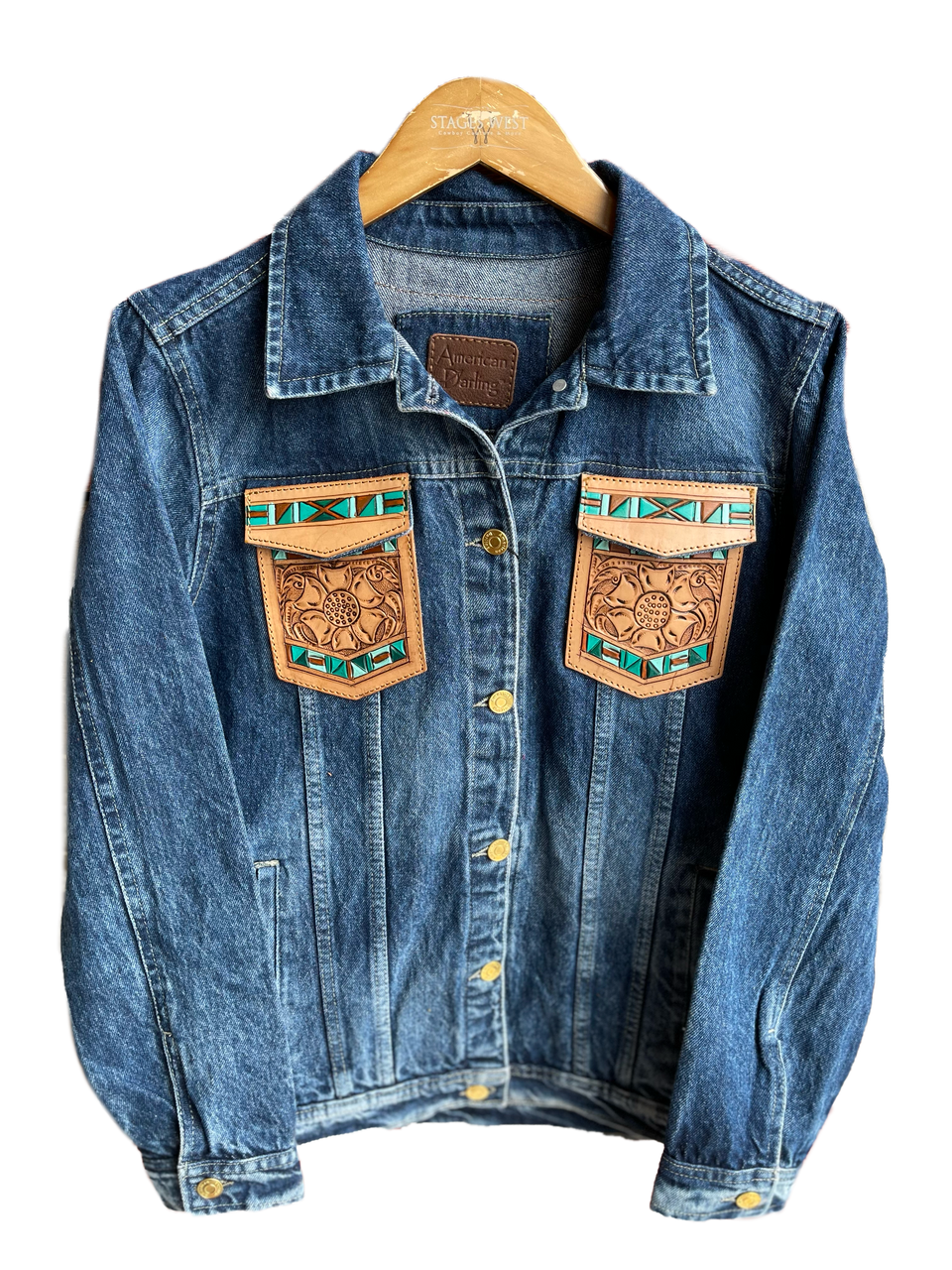 Tooled Jean Jacket  Denim jacket patches, Leather working patterns,  Applique jeans