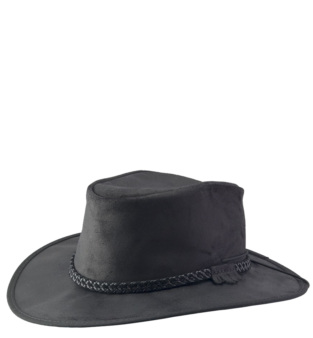 Men's Crusher Leather Hat - Black - Stages West