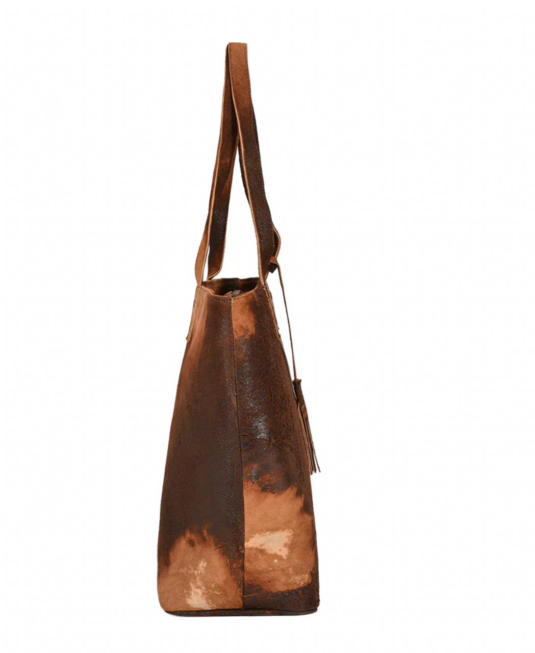 brown fringe handbag purse by Blue Heaven handle & strap