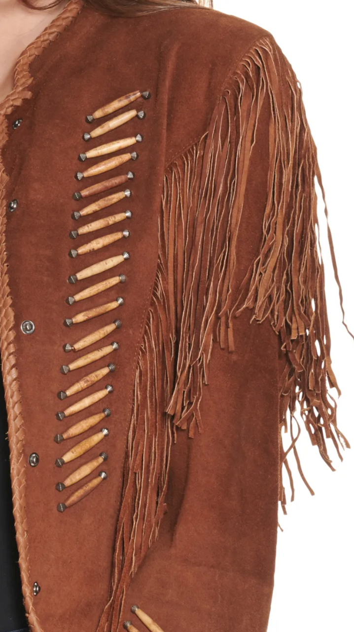 Cognac Leather Fringe Jacket – MODA Nashville