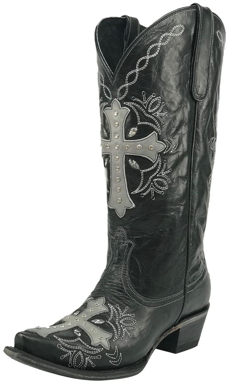 womens black boots wide width