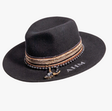 Kingston Wide Brim Felt Fedora - Made in USA -Kingston-Black