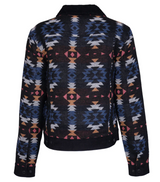 Hooey Youth Black Jacket with Multi Color Aztec Pattern -HJ120BKAZY