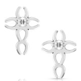 
Faith Never Fails Horseshoe Cross Earrings -ER5650
