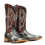 Python Satin Slate with Red Top Boot - TMX208029