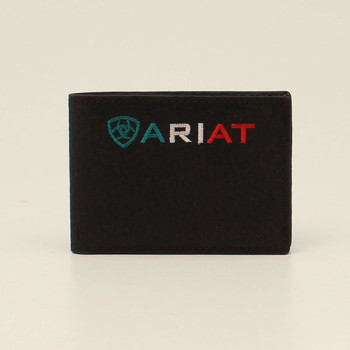 Ariat Men's Calf Hair Inlay Card Case Money Clip Wallet - Medium