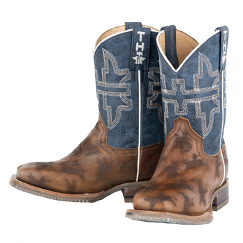 Tin Haul Men's Rough Patch Leather Western Boots