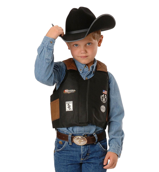 Youth Bullrider Play Vest - Black/Brown