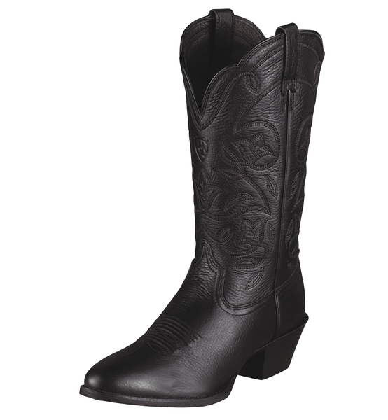 Heritage R Toe Black Western Boot - 10001037