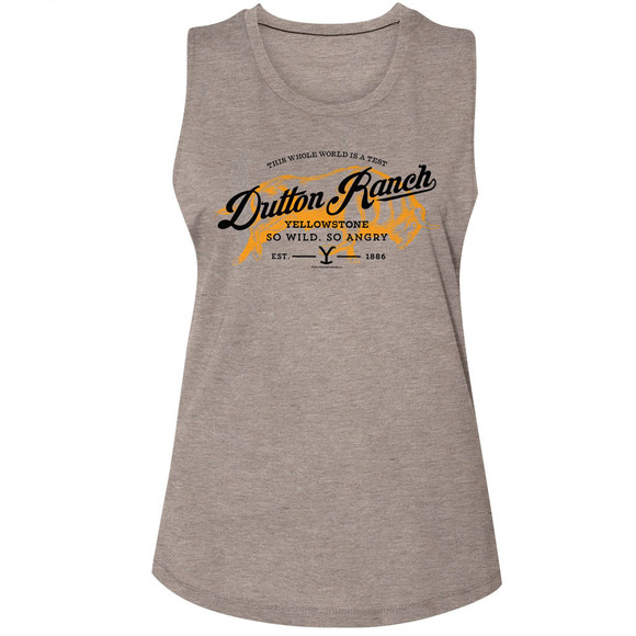 Yellowstone Dutton Ranch Buffalo Ladies Muscle Tank