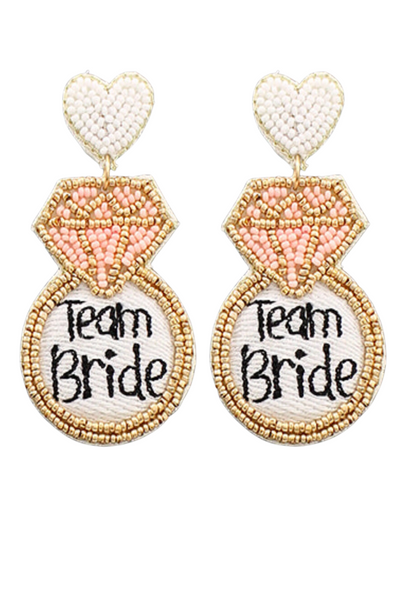 Team Bride Ring Earrings - EP38542-001