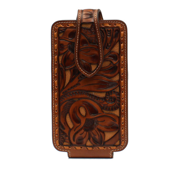 Floral Cell Case w Tan Underlay & Buck Lace - 0690308