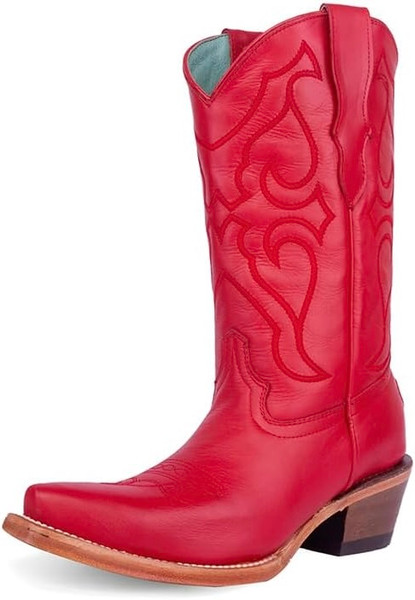 Red Embroidery Boot -T0151