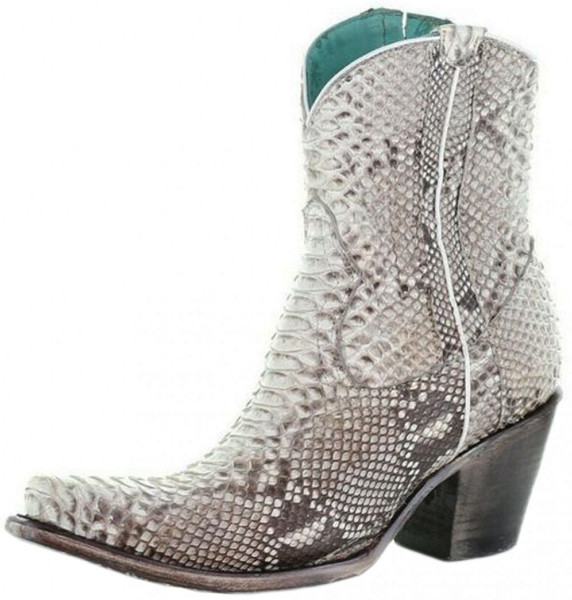 Corral Women's Python Zipper Ankle Boots - Natural