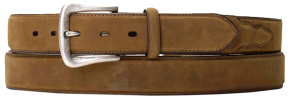 Nocona Men's Overlay Belt w/ Silver Buckle - Brown