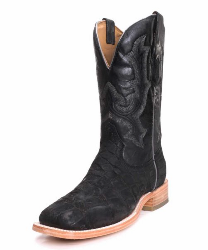 Black Alligator Embroidery Western Boot - A4221