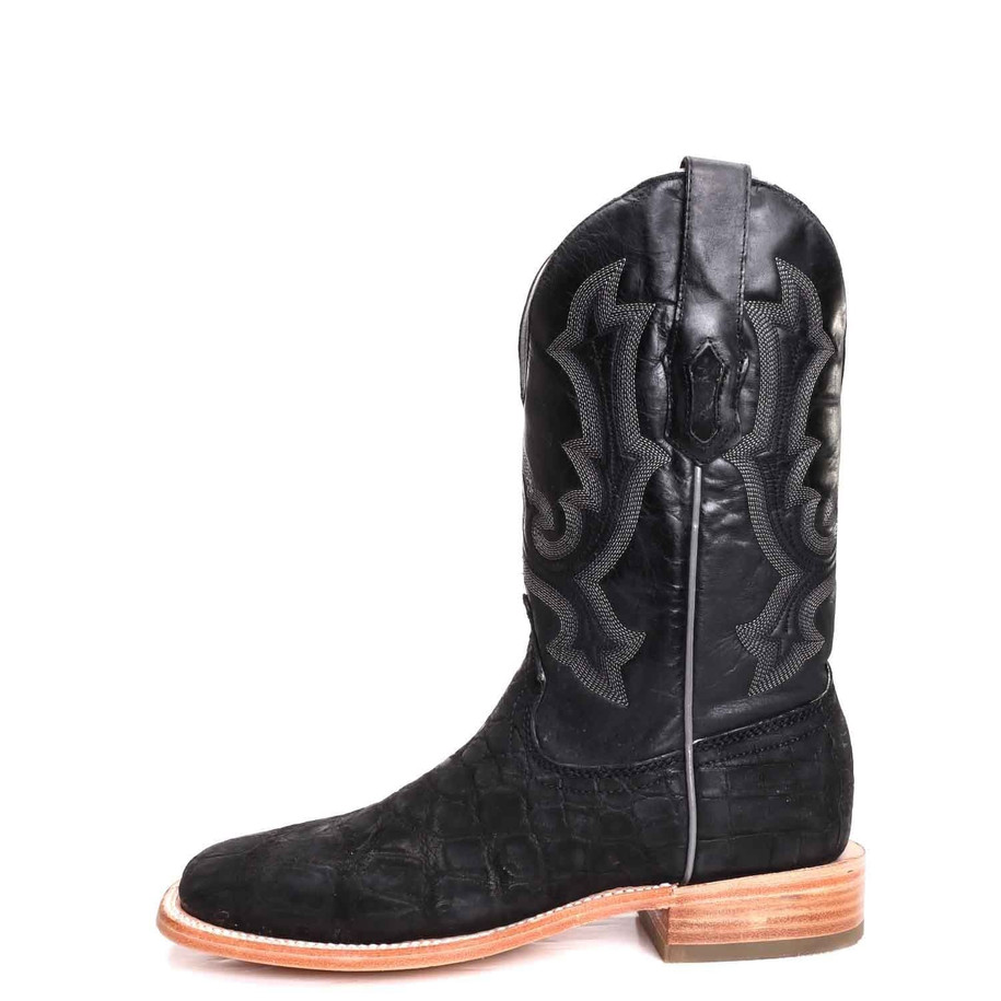 Black Alligator Embroidery Western Boot - A4221