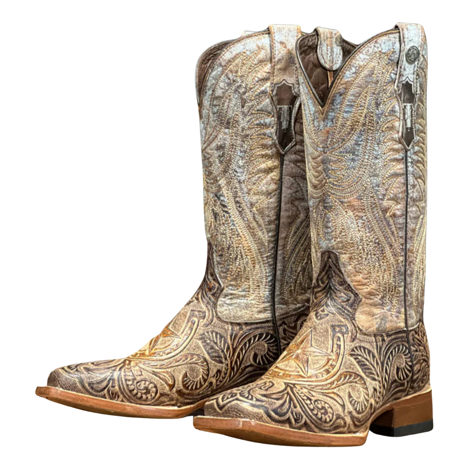 Tooled Horseshoe Western Boot - TML207077