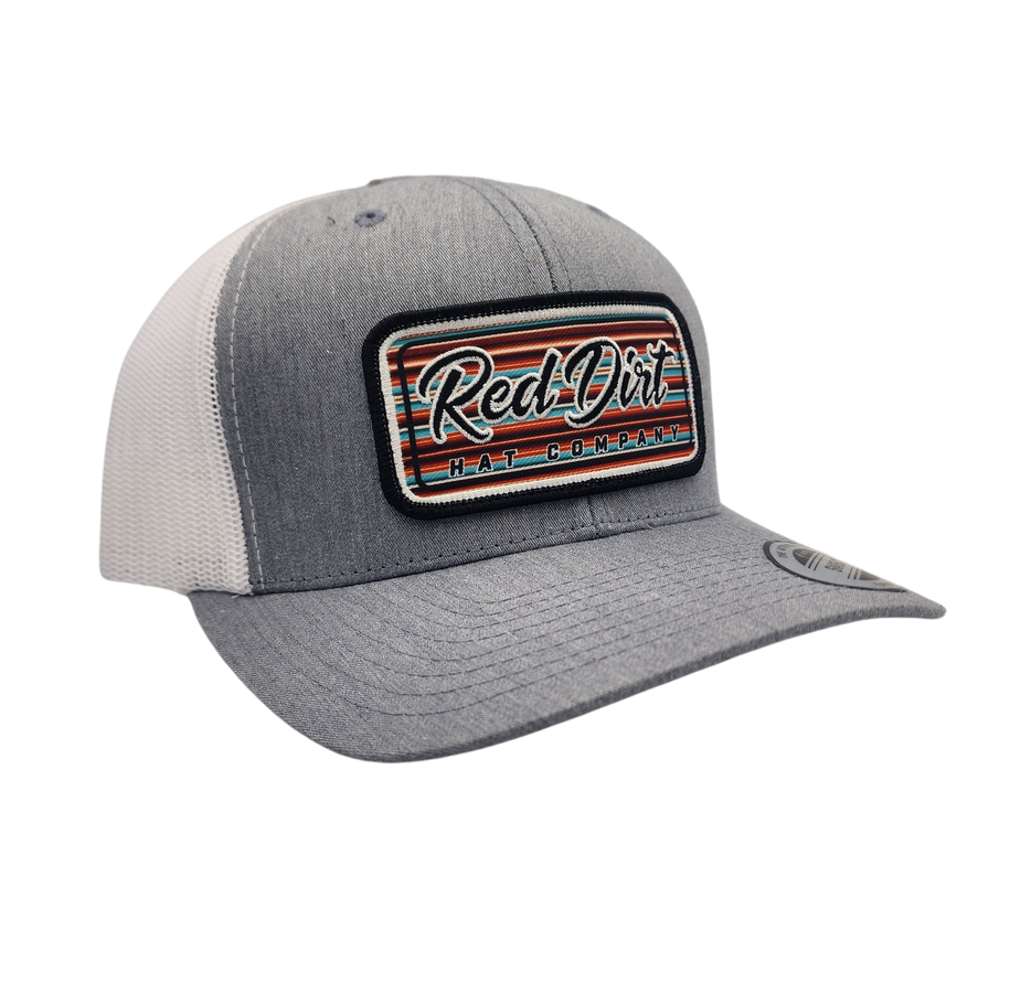 Red Dirt Serape 2023 Heather Grey/White 6 Panel - RDHC312