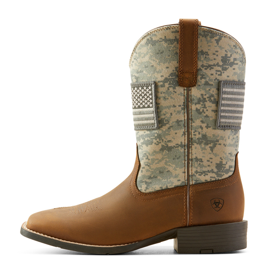 Sport Patriot Cowboy Boot - Distressed Brown/Sage Camo