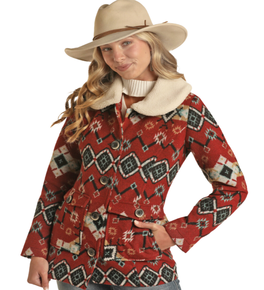 Aztec And Berber Wool Coat -DW92C01503