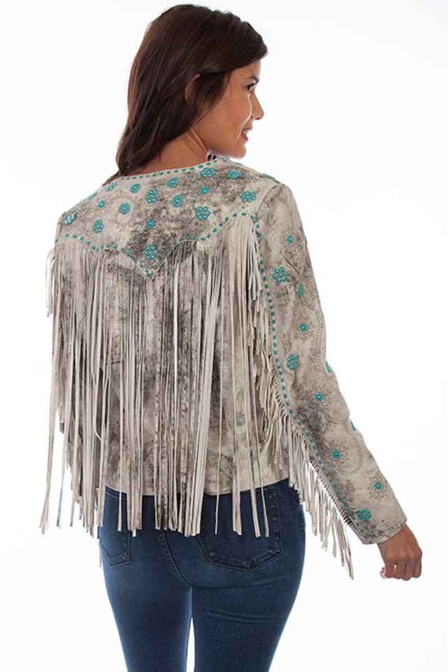 Lamb Suede Fringe and Beaded JKT - L1058-159