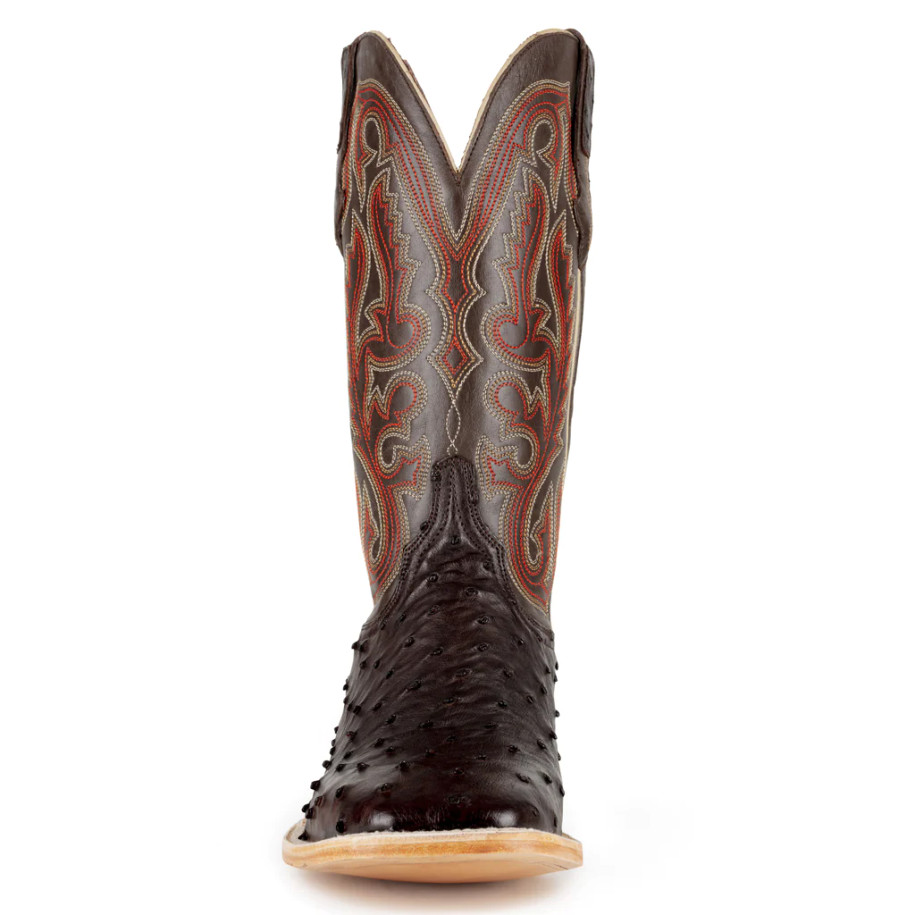 Nicotine Full Quill Ostrich Western Boot - RB0102022SS